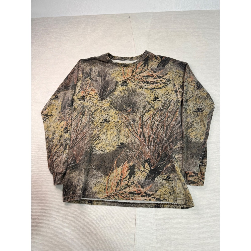 Game Winner Mens Mossy Oak Brush Camo Long Sleeve T-Shirt Cotton Large Hunting